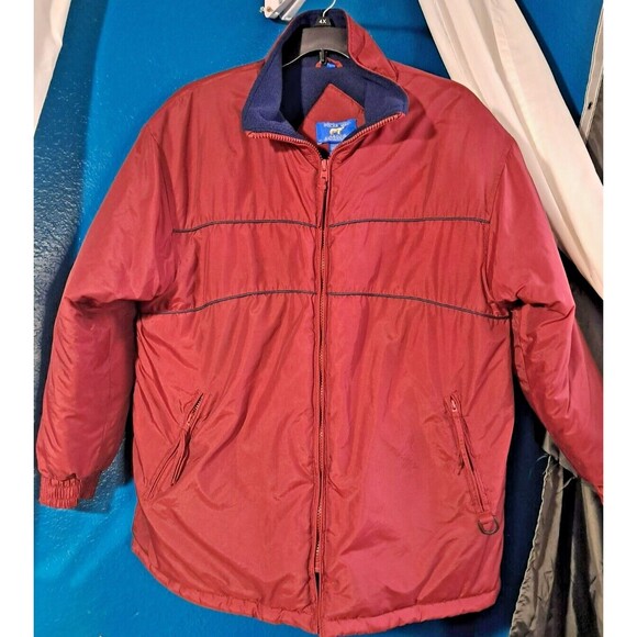 Men's Large Maroon Insulated Coat Parka Habands Polar Man Arctic - Picture 1 of 11